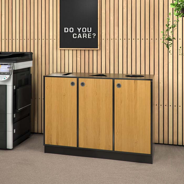 Cube Design - kontormøbler - miljøstation - recycling station - affaldssortering