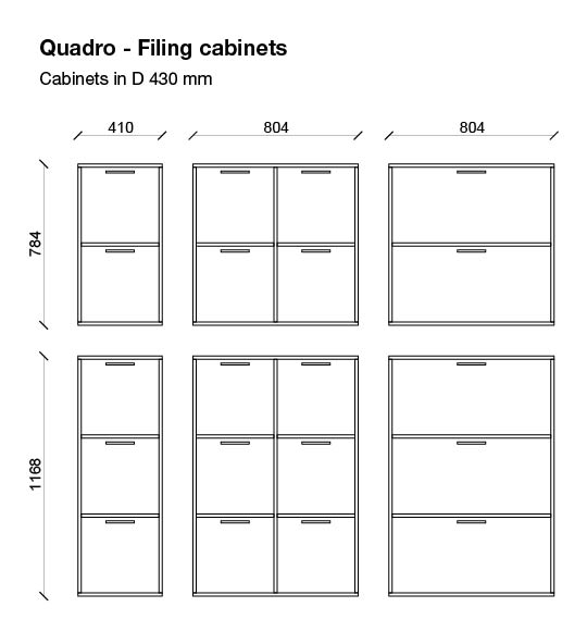 Quadro filing cabinets