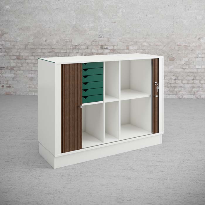 Cube Design - kontormøbler - V jalousiskab - jalousi sidevejs