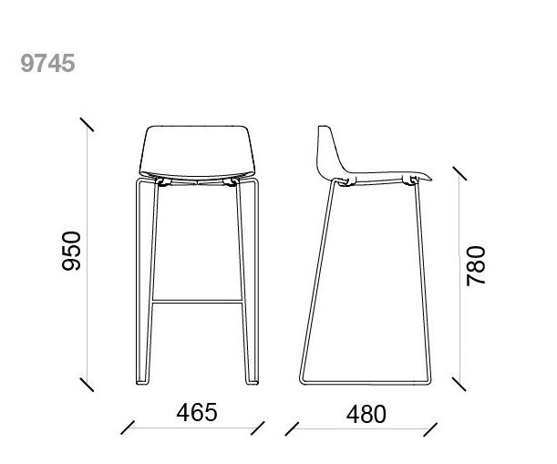 Vesper 12 bar stool