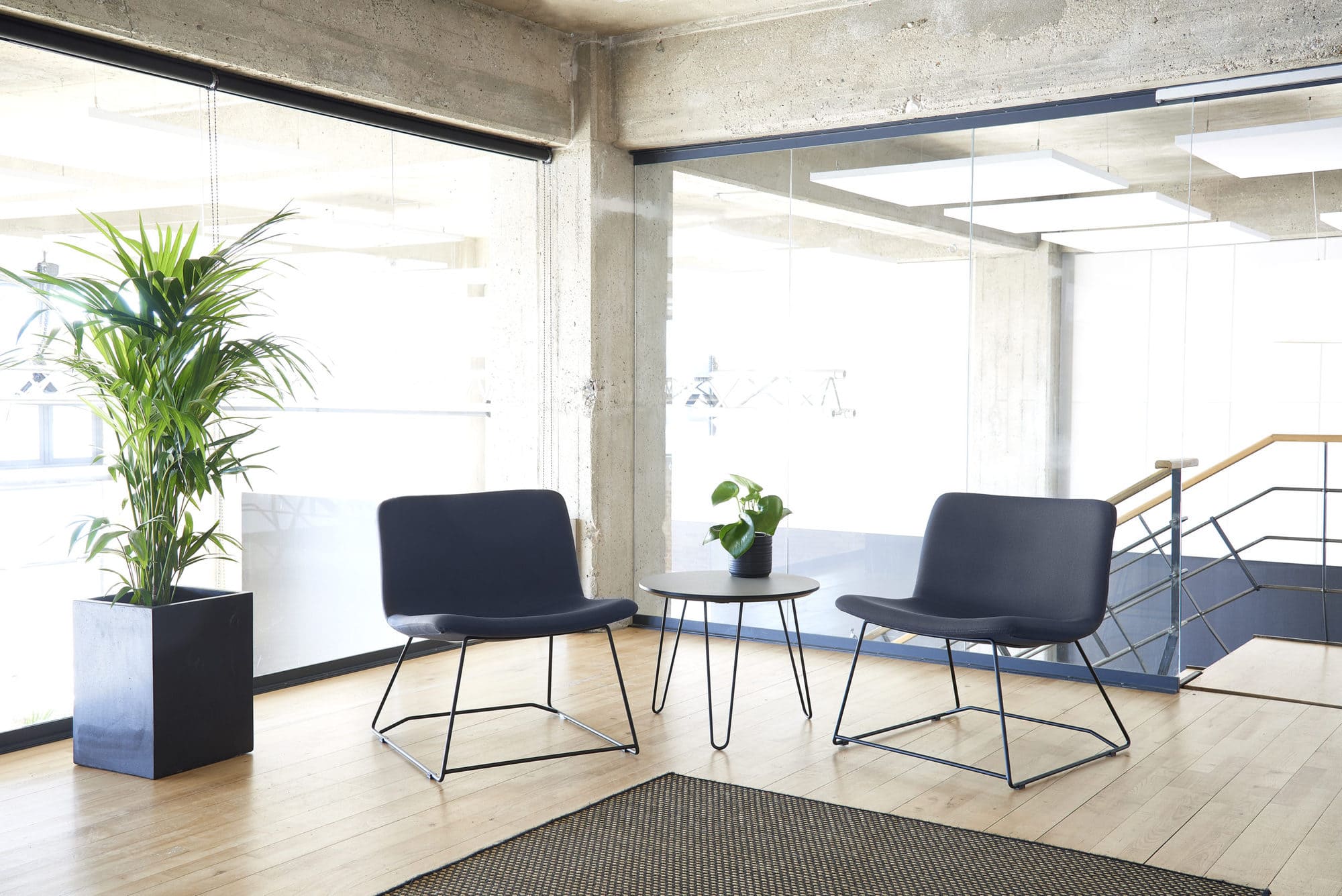 Cube Design - kontormøbler - S20 loungestole - sort stel - fuldpolstret